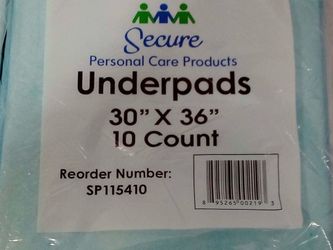 Secure Underpads 30”x36”, 100 Counts