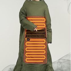 Heated Cushion Blanket with Sleeve for Camping Backpacking Traveling