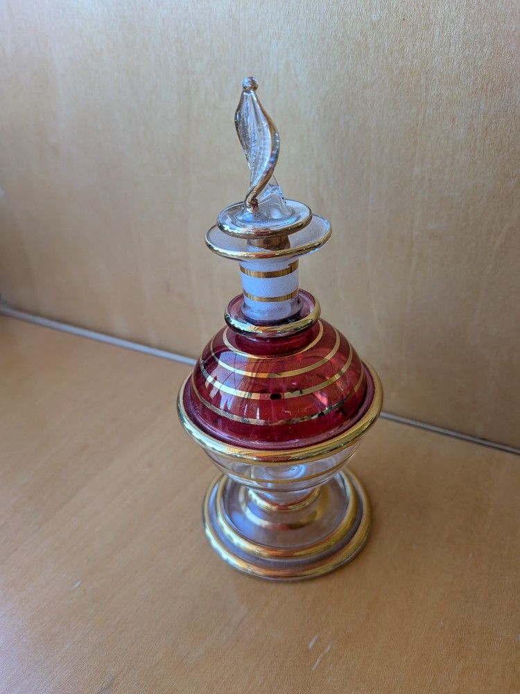 Vintage Egyptian Glass Perfume Bottle