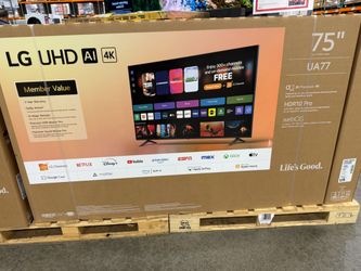 75" Screen Led Smart 4k Ultra HDTV By LG ThinQ 2025 model.