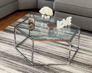 Glass coffee table