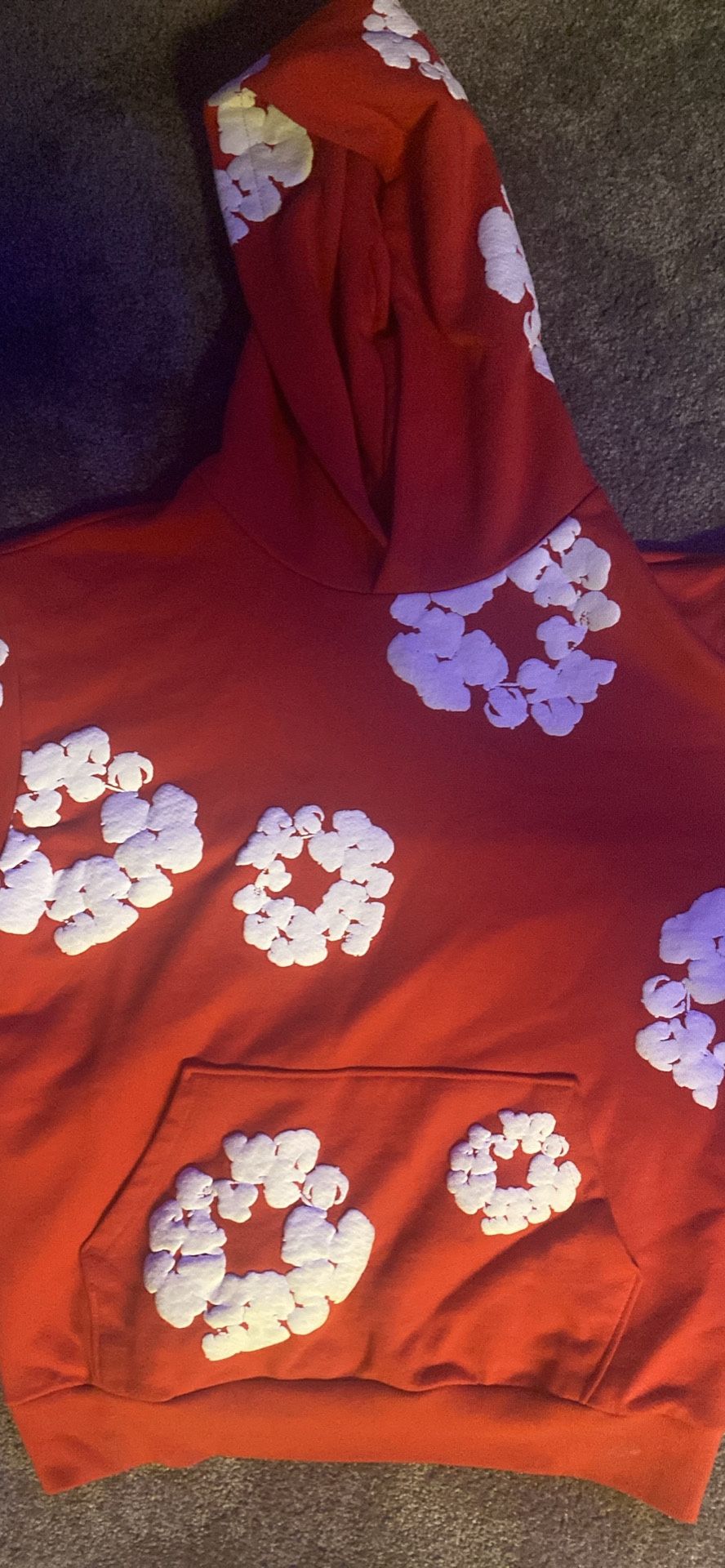 Red Denim Tears Hoodie Size M