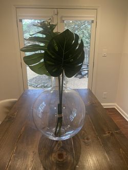 West Elm Foundations Clear Glass Vase 16.5”