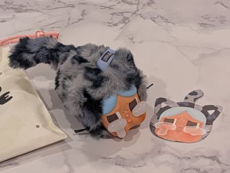 CRYBABY Wild but Cutie plush keychain “Denim Cutie” POP MART