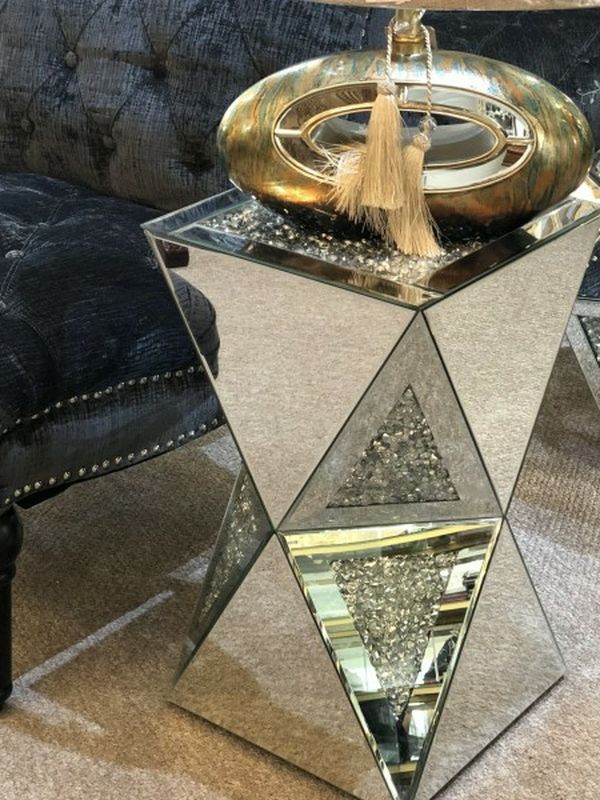 Glam Mirrored Accent Table