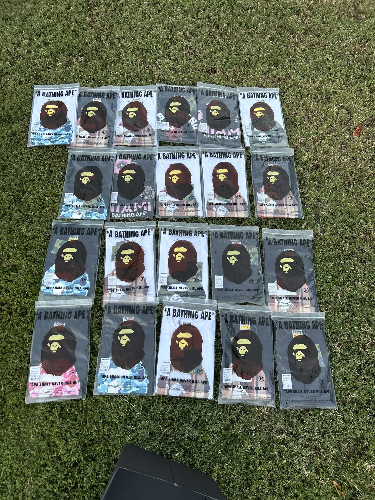 Bape Tees Sizes S-Xl