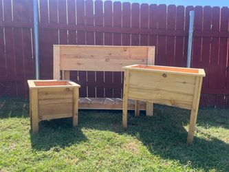 Cedar Wood Raised Garden Planter Bed Set or individual