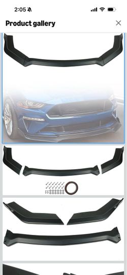 3PCS Aerodynamic Front Bumper Splitter Lip,ABS Spoiler Body Kit Compatible with Ford Mustang 2018-2023 Matte Black New with all the tools ready to ins
