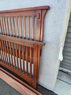 Queen bed frame and box spring
