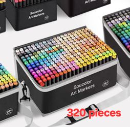 Soucolor 320 Colors Dual Tip Alcohol Art Markers ( Brand New, Never Used ) For $45