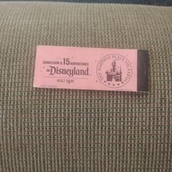 DISNEYLAND...Admission. Tickets Adult $8.00