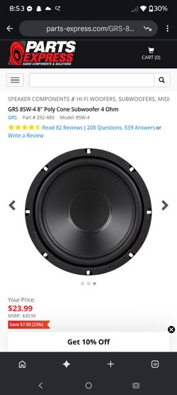 2 8 inch gsr subs with voice coil and box