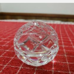 1993 NBA Chicago Bulls World Champions Waterford Crystal Basketball Mint Condition