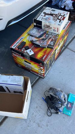 PS2 Slim BIG Bundle New Guitar Hero Set and New Accessories