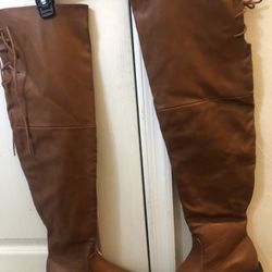 Tan Thigh High Boots- 71/2