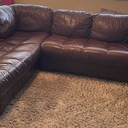 Leather Sectional Couch 