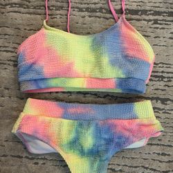 Cupshe Scoop Neck Top & High Waisted Bikini Set