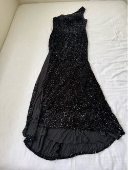Prom/Evening Dress Black Sequin Size 14