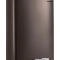 13 Gallon (50 L) Trash Can, Stainless Steel Kitchen Garbage Can, Recycling or Waste Bin, Soft Close, Step-On Pedal, Removable Inner Bucket, Brown ULTB