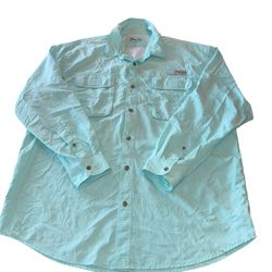 Bimini Bay Fishing Shirt Mens XXL Long Sleeve Blue Vented Cape Roll Tab EUC  The Bimini Bay Fishing Shirt is a stylish and functional addition to any 