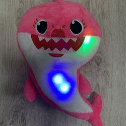Mummy Shark Singing LED Light Plush Toys Music Doll English Song Toy Gift