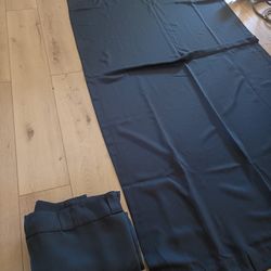 Blue Black Out Curtains