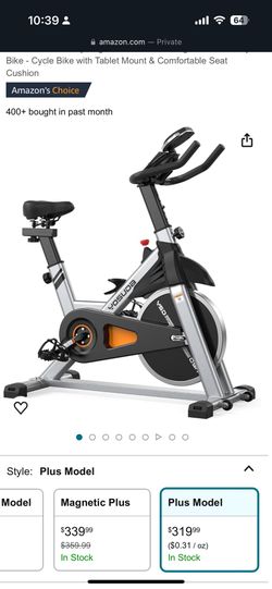 YOSUDA Indoor Cycling Bike Brake Pad/Magnetic Stationary Bike - Cycle Bike with Tablet Mount & Comfortable Seat Cushion