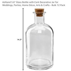 Glass Bottle With Cork 