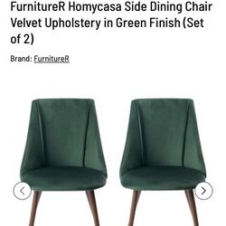 Green Velvet Dining Chairs 