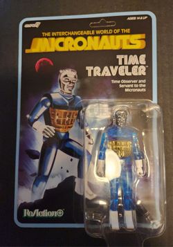 Micronauts Super 7 Blue Time Traveler figure MIP and In Hand