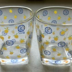 2 Ciroc Lemon Vodka Lowball Glasses