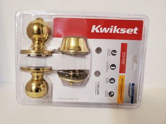Kwikset Entry Door & Deadbolt Set Polished Brass