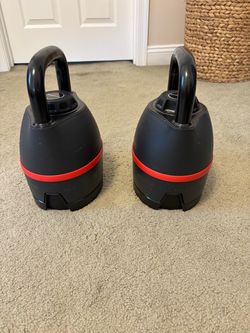Bowflex adjustable kettle bells up to 40lbs