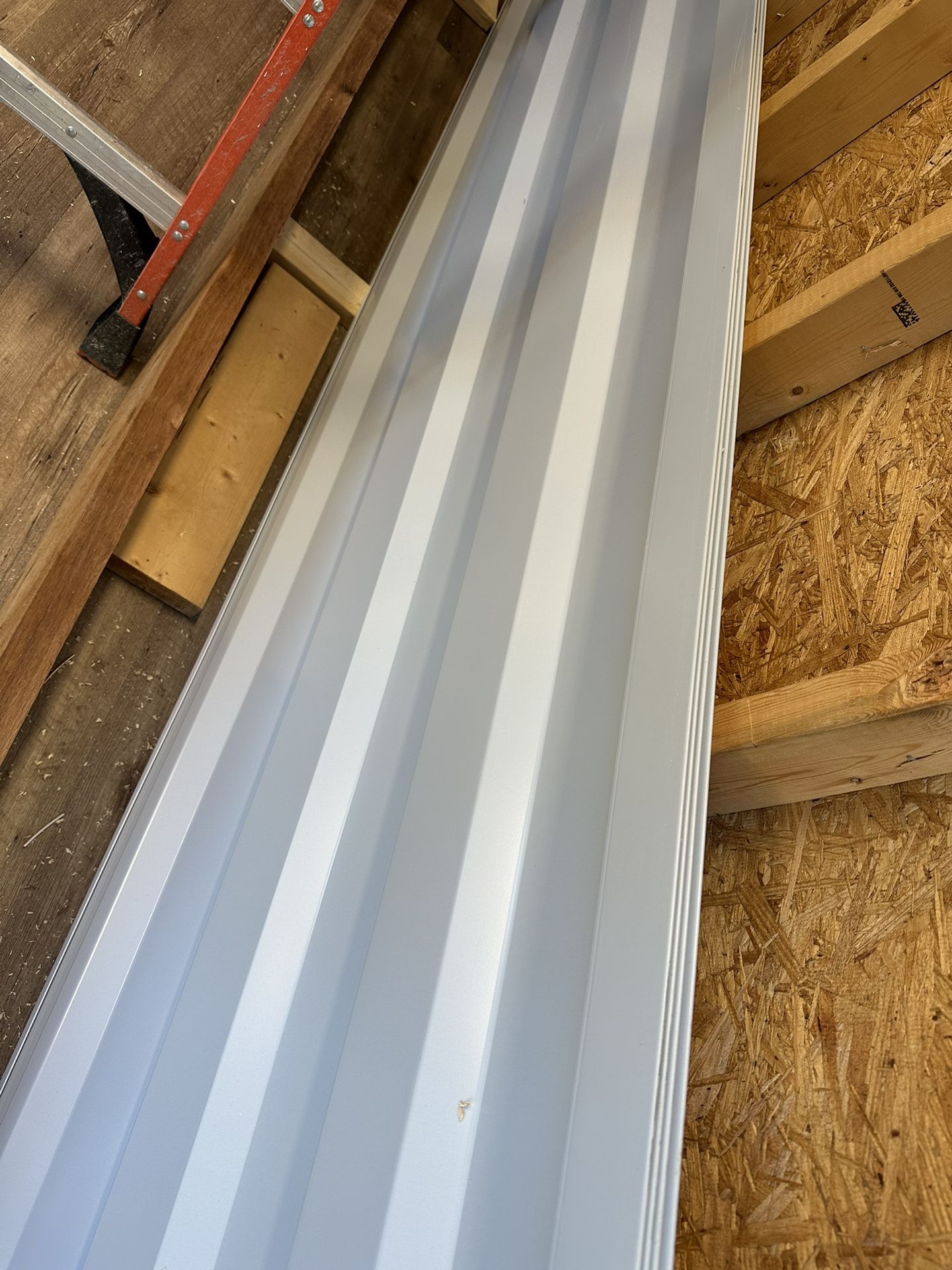 Painted White Metal Siding