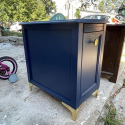 Navy & Gold End Table 