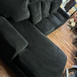 2 Piece Black Sectional 