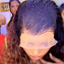 Wig Natural Look Lace Front Wig – Curly Ombre Style