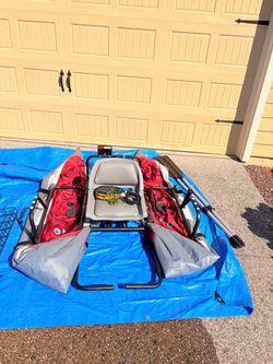Wilderness fishing pontoon, foot pump with guage included