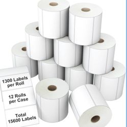 12x 3-Proof 2"x1" Direct Thermal Barcode Labels Rolls