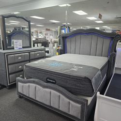 HUGE LIQUIDATION FURNITURE SALE (Elegant 5-Piece Bedroom Set w/ built-in led lights)40% OFF
