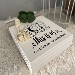 Personalized Faux Book Stacks