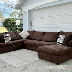 Brown Sectional Sofa – Deep Cleaned & Ready for Delivery 🚛
