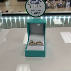 Wedding Diamond Gold Ring Set