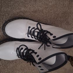 White Dr. Martens Womens 1460 Softy T 8 Eye BOOT