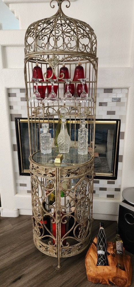 Vintage Wrought Iron Bird Cage Wine Rack for Sale in Las Vegas, NV ...
