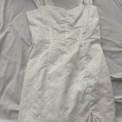 white floral picnic dress