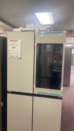 Samsung 29 cu. Ft. Bespoke 4-Door Flex Refrigerator with AI Family Hub+ and AI Vision.