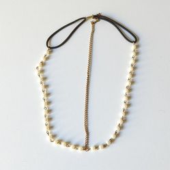 Women's Gold Pearl Headband