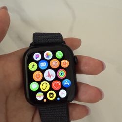 Apple Watch Series 10 GPS + Cellular 46mm Jet Black Aluminum Case with Ink Sport Loop