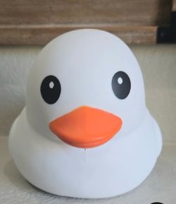 Sunny Days Squeezy White Rubber Duck with Orange Beak